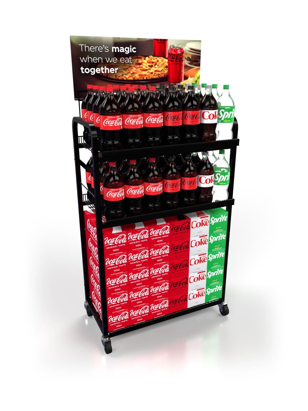 Zone Display with Coca-Cola graphics