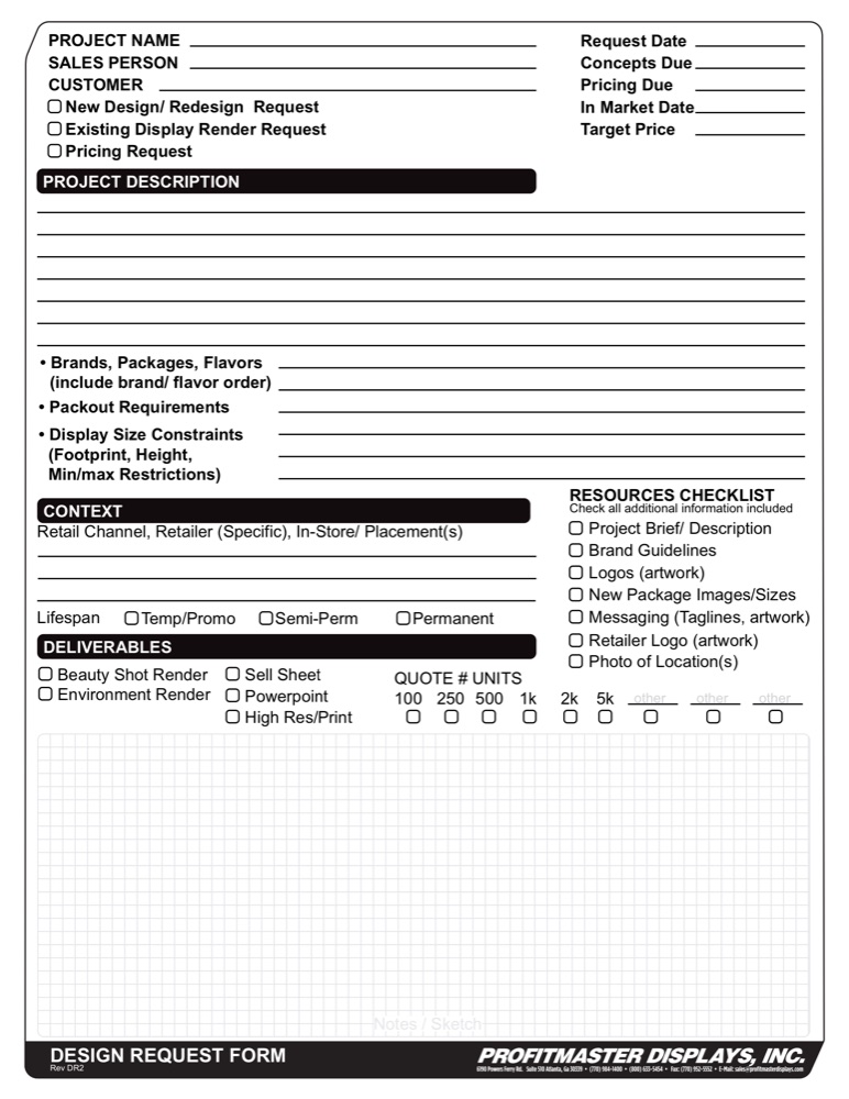 Design Request Form DR2, current